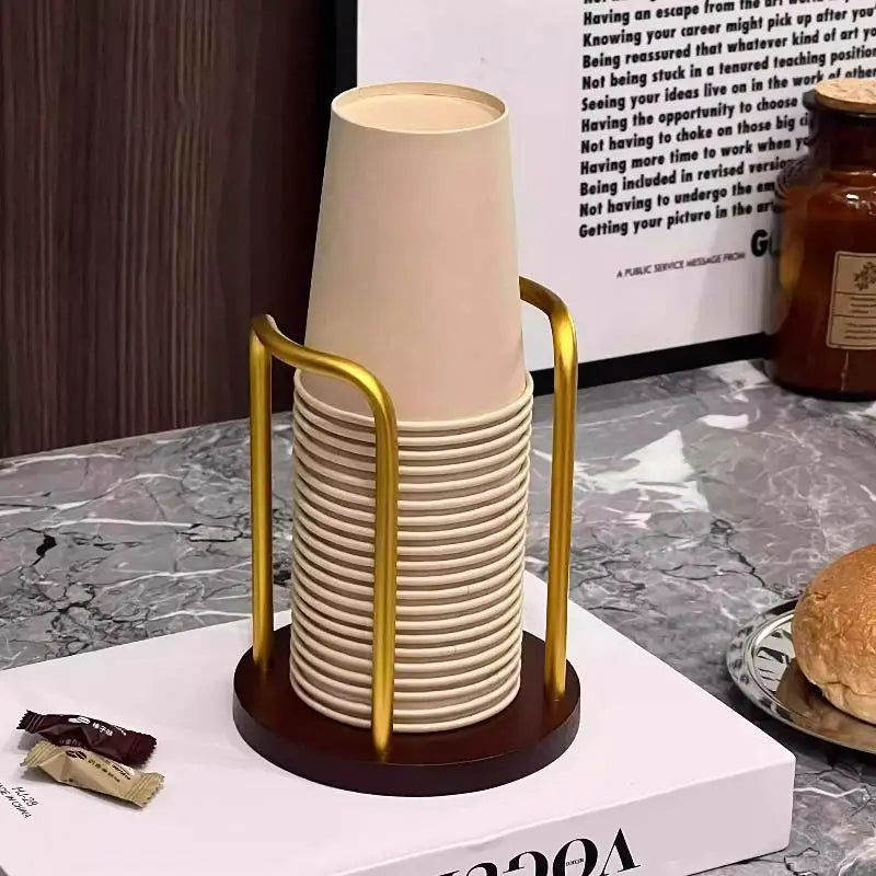 Wood Dispenser Longer Stick Mug Display Stand Organizer Supplies Qme A2