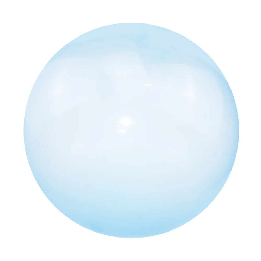 Water Filled Transparent Bubble Balls Children's Birthday Party Fun Games Outdoor Soft Balloons Summer Pool Party Bouncy Ball Qme Blue XS 40cm
