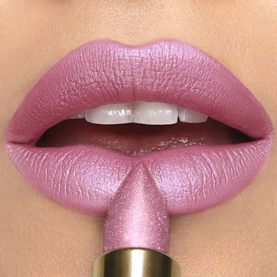 16 Colors Metallic Glitter Shiny Lipstick Lip Tint Waterproof Senior Qme 102