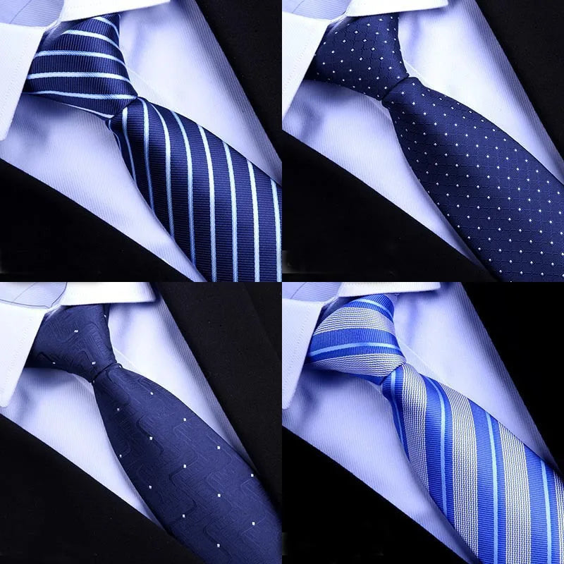 Men Jacquard Tie Dot Stripe Necktie Accessories Daily Wear Shirt Suit Qme