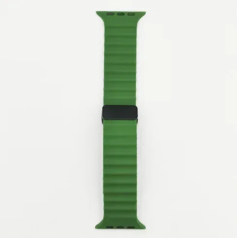 Strap For Apple watch band 49mm 45 44 40 41 38 42mm silicone magnetic buckle bracelet iWatch Ultra series 7 6 3 se 8 9 Ultra 2 Qme Green for Ultra 2 49mm