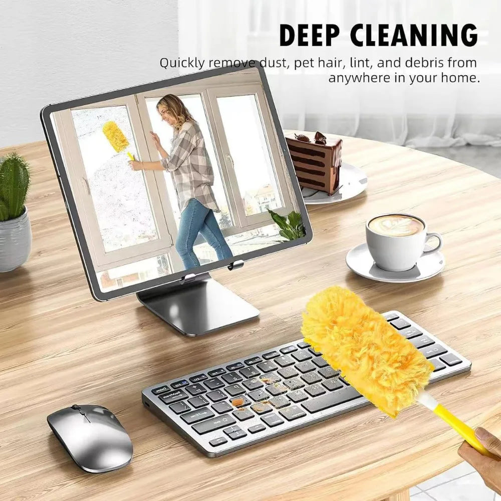 Double Sided 360 ° Electrostatic Precipitator for Household Clean Ceiling Corner Dust Spider Web Replaceable Dust Removal Cloth Qme
