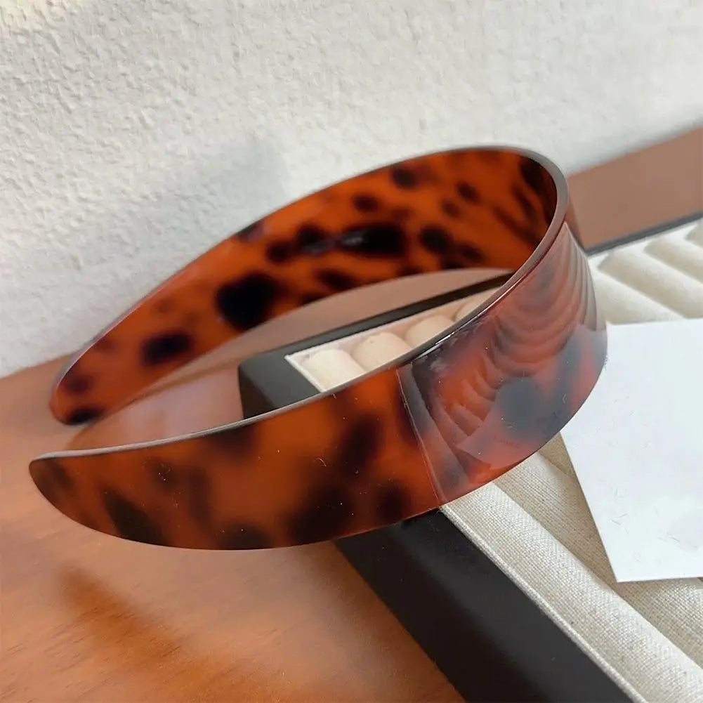 Vintage French Headband Tortoiseshell Women Women's Hair Band No Slip Qme
