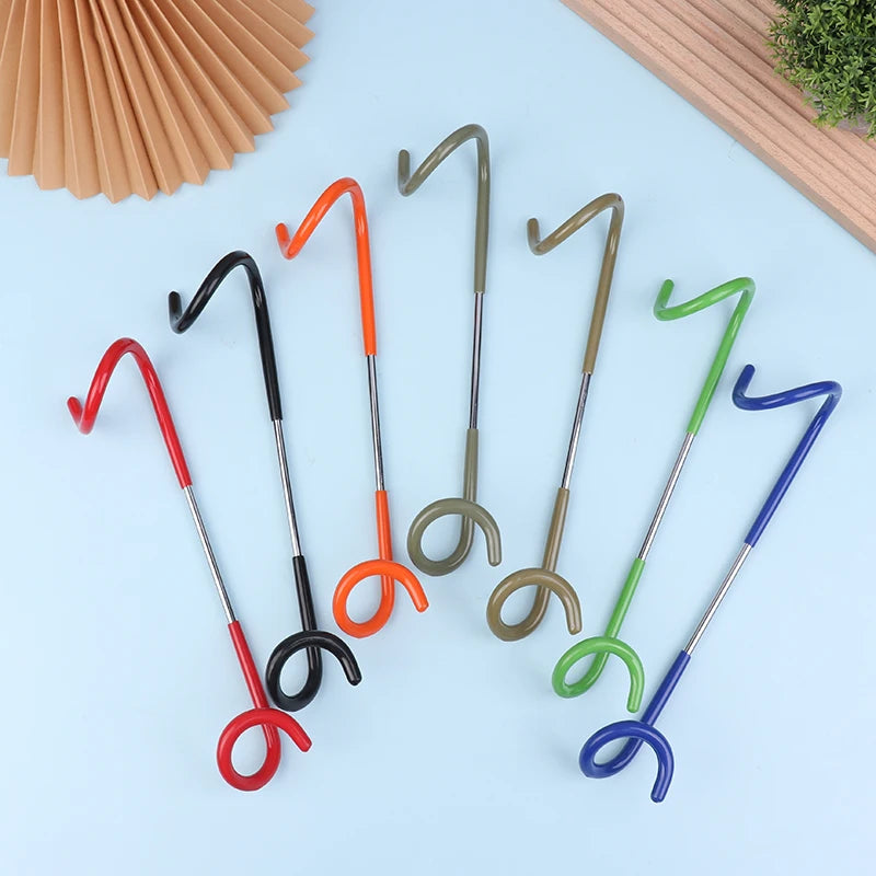 Light Pole S-shaped Pig Tail Hook Non-slip Iron Tent Lamp Stand Qme