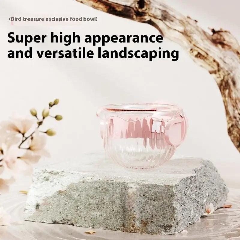 Anti-turnover Fixed Feeding Food Drinking Feeder Parakeet Feeders Qme