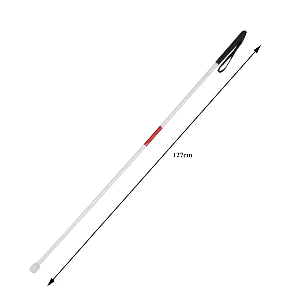 127cm 4-Sections Aluminum Alloy Folding Cane Walking Stick For The Blind Folding Cane Blind Walking Stick Folding Walking Stick Qme