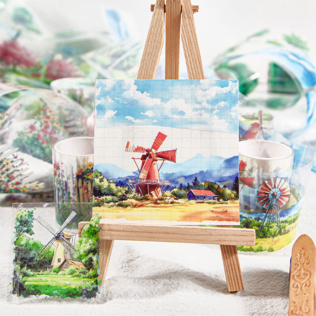 50mm*2m Landscape PET Tapes Aesthetic Stationery Stickers Masking Tape Collage Journaling Scrapbooking Supplies Planner Diary Qme