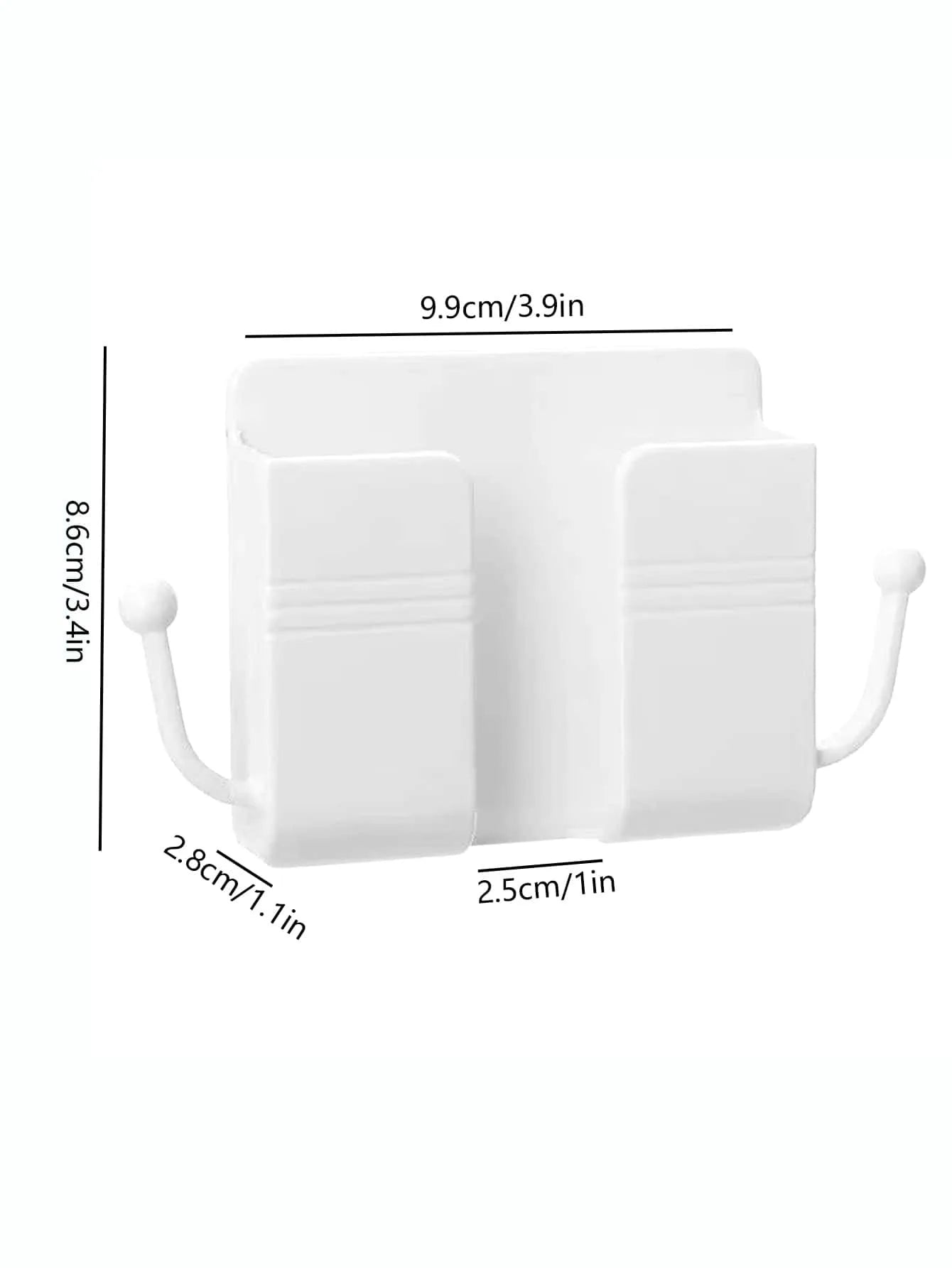 Wall-mounted Remote Control Storage Box Hook Rack Bedside Mobile Qme