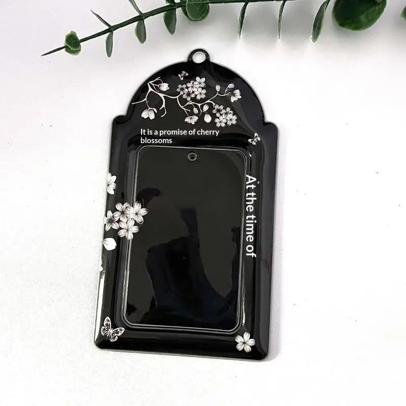 Cherry Blossom Acrylic Photocard Holder Scratch Resistant Clear Kpop Qme