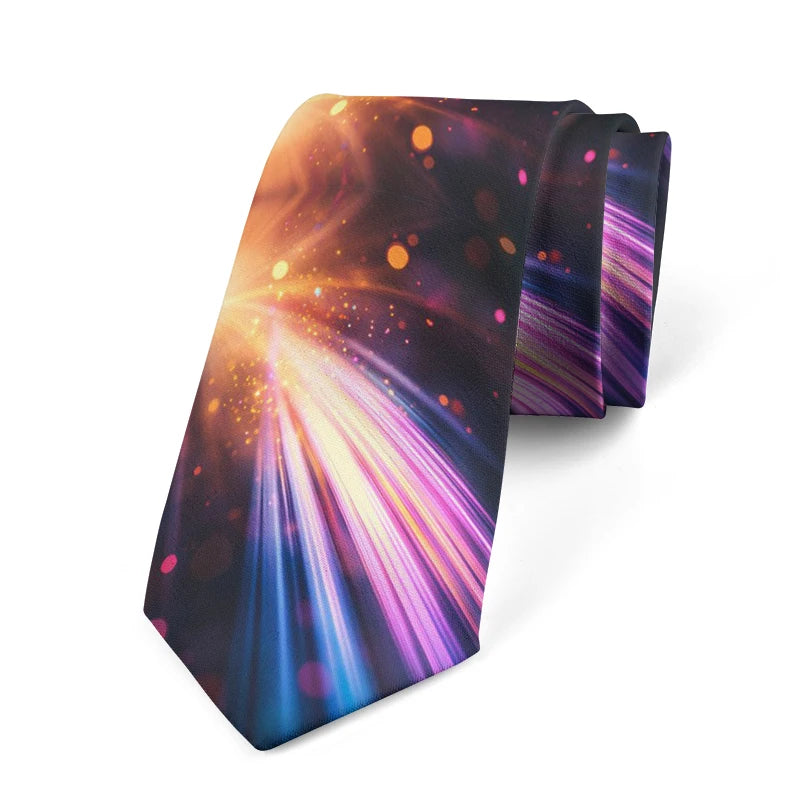Wonderful Light Source Printed Tie Fashion Casual Novelty Men's Qme style6