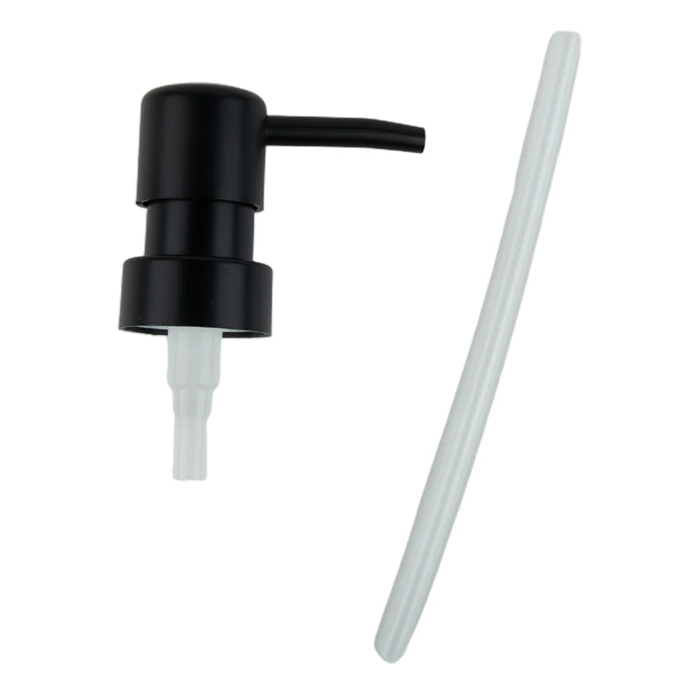 1set Soap Pump Liquid Pump Head Lotion Dispenser Head Round Head 28 Thread Bath Bottle Press Nozzle ABS Lotion Pump Head Qme Matte Black