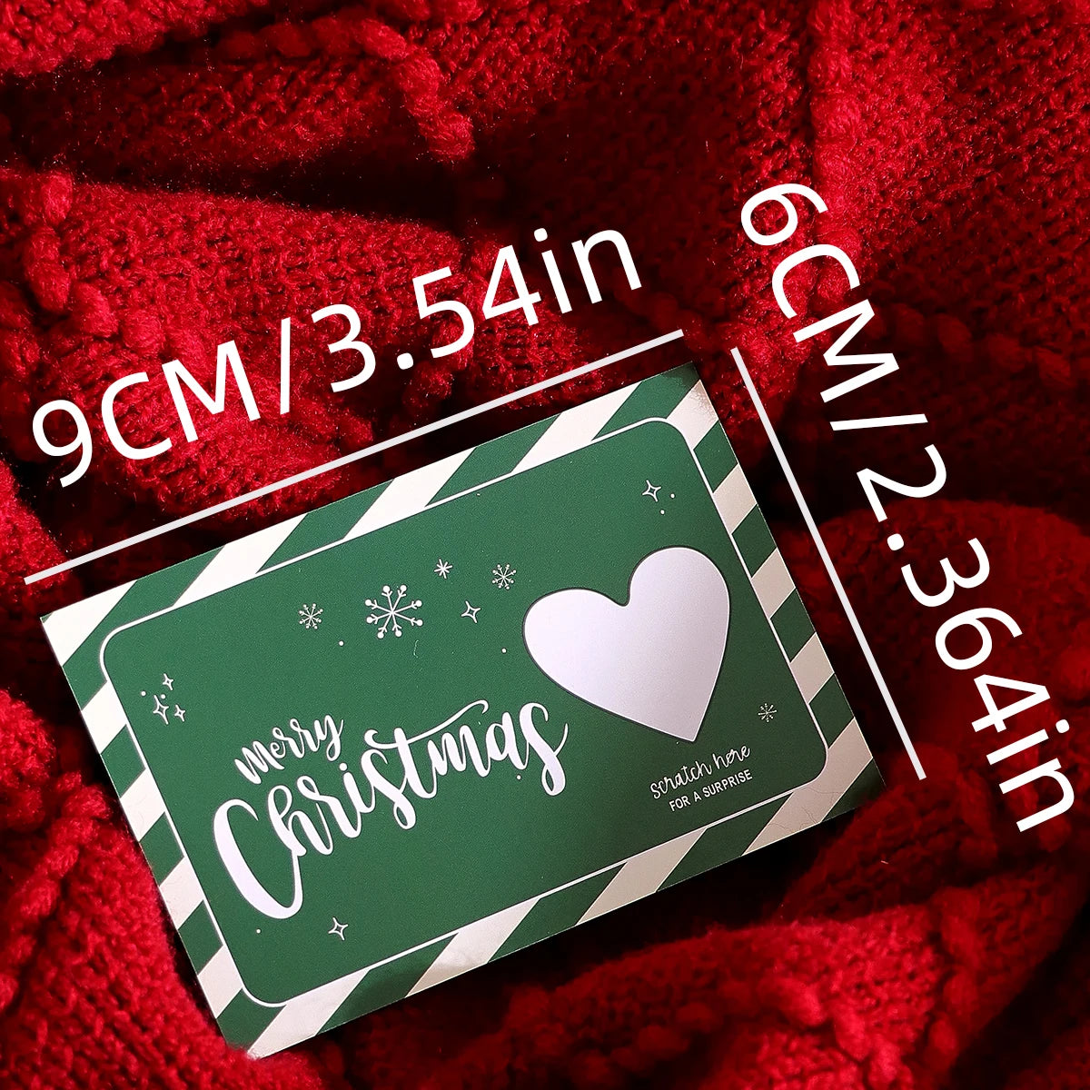 10Pcs/20Pcs Creative Merry Christmas Themed Lucky Scratch-Off Cards, Cute Cartoon Christmas Element Surprise Greeting Cards Qme