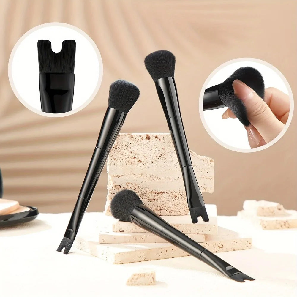 U-shape Nose Contour Brush Soft Synthetic Fiber Multi Use Precision Qme