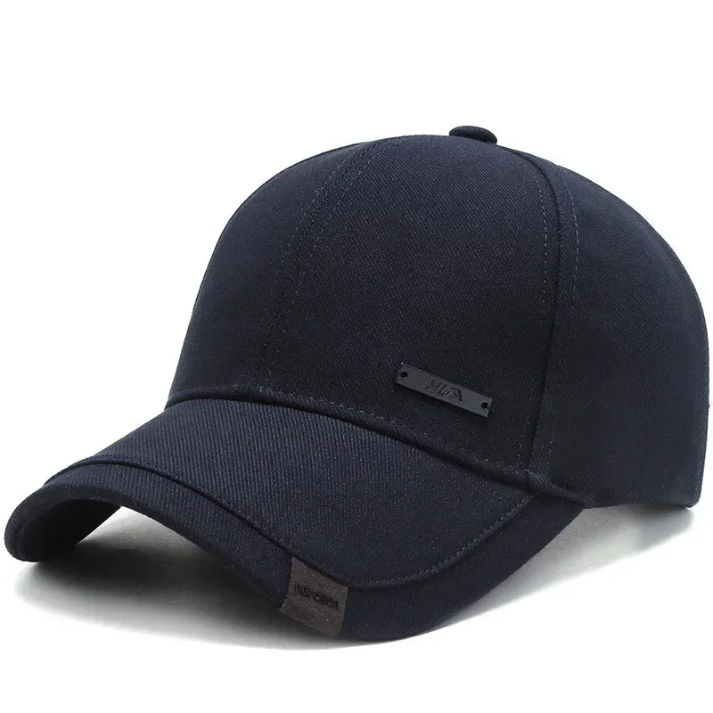 High Quality Solid Baseball Caps for Men Outdoor Cotton Cap Bone Gorras CasquetteHomme Men Trucker Hats Hip Hop Hat Qme navy