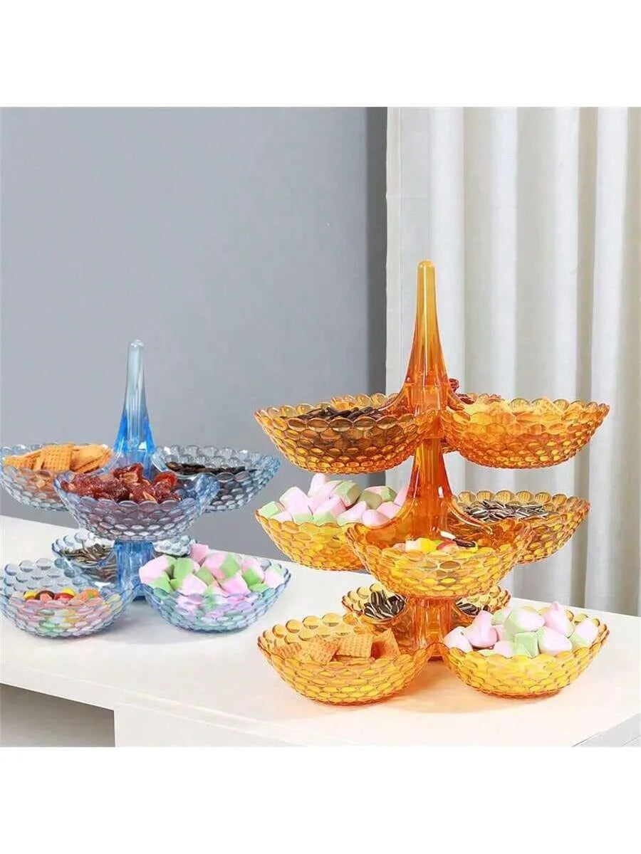 Can Be Stacked Water Fruit Tray Snack Storage Dried Melon Seed Candy Qme