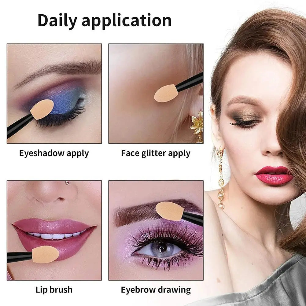 1 3 5 Packs Disposable Eyeshadow Applicators Sponge Tips Eye Shadow Qme