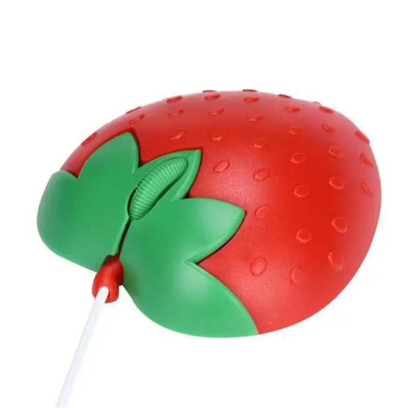 USB Optical Mice 3D Mini Cute Cartoon Strawberry Wired Mouse Laptop Qme