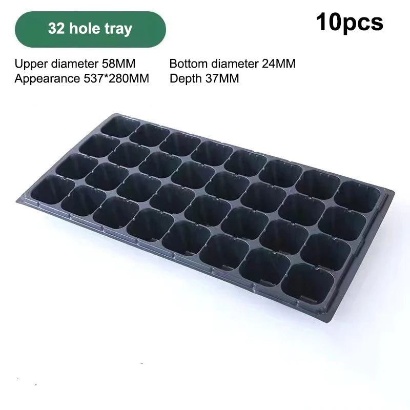 Plastic Gardening Germination Trays Black Seedling Container Garden Qme 2