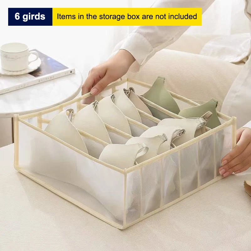 11 7 6 Girds Lingerie Drawer Storage Box Home Mesh Sock Organizer Qme C4