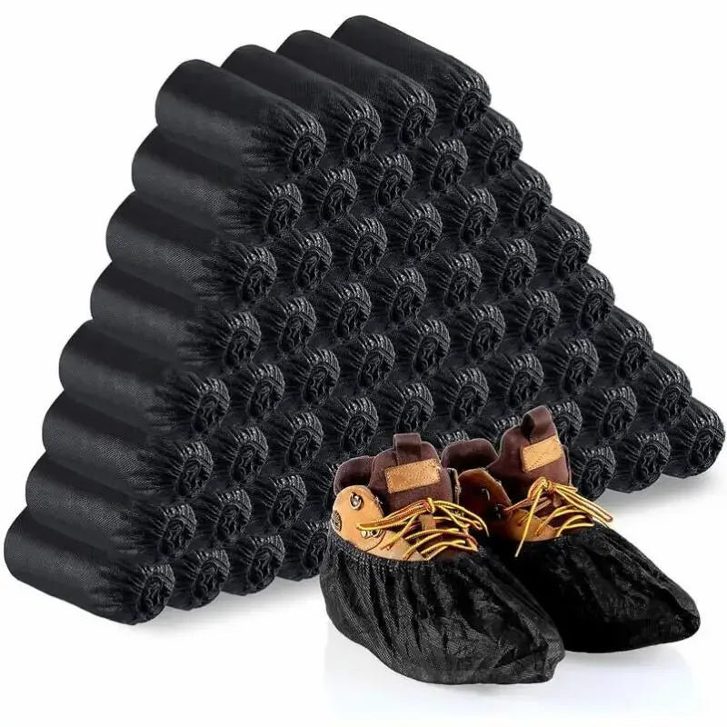 300/200/100PCS Disposable Boot Shoe Covers Foot Booties Shoe Coverings Non Slip Shoe & Boot Covers for Indoor Home Workplace Qme