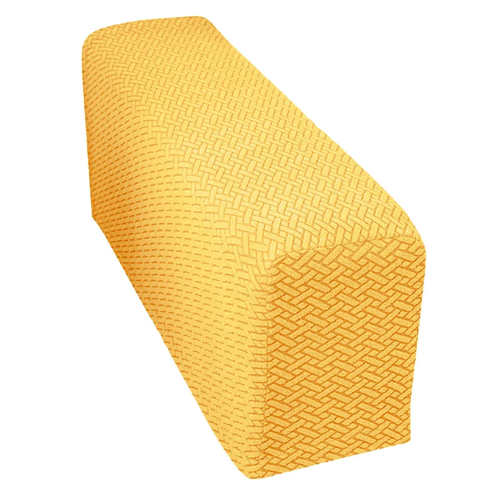 Couch Arm Covers Washable Armchair Slipcovers Checkered Pattern Armrests Chair Covers Suitable for Chairs and Sofas Qme Yellow