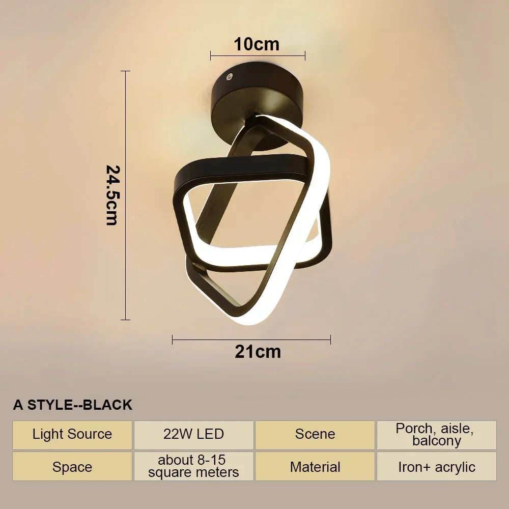 LED Aisle Ceiling Lights Modern Chandelier Three Colors Lamp Minimalist Lamps For Bedroom Light Surface Installation Dining Room Qme K Tricolor light