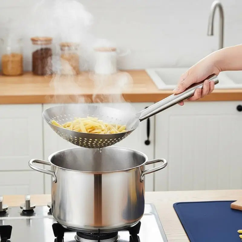 Thickened Stainless Steel Colander Handle Multi-functional Easy Clean Qme
