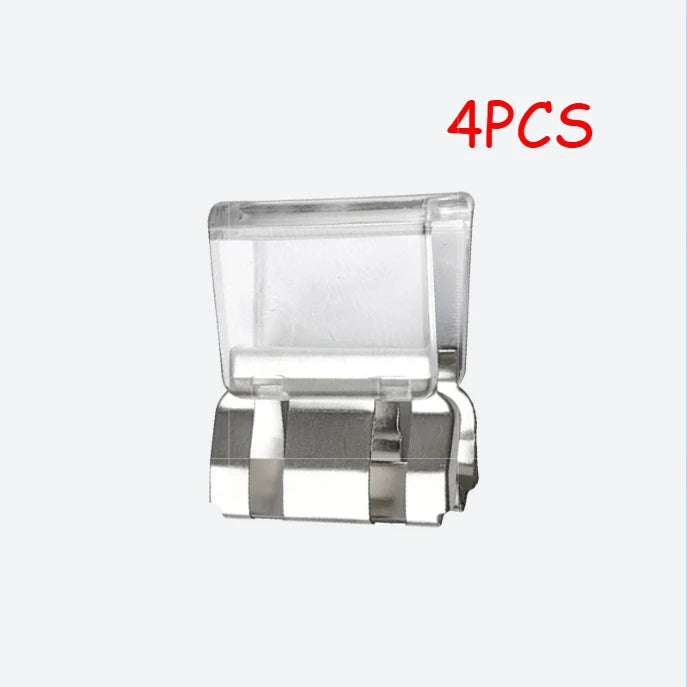 4/6/10pcs Invisible Clothing Fastener Clips No Sew Hem Holder Anti-Drag Trouser Tool Practical for DIY Clothing Craft Work Qme Transparent 4PCS