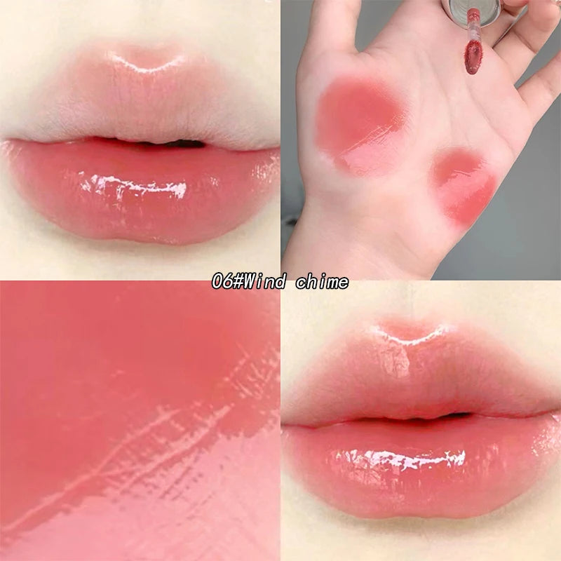 Gegebear Water Gloss Lip Glaze Mirror-like Makeup Not Easy Stain Cup Qme GX1138-06