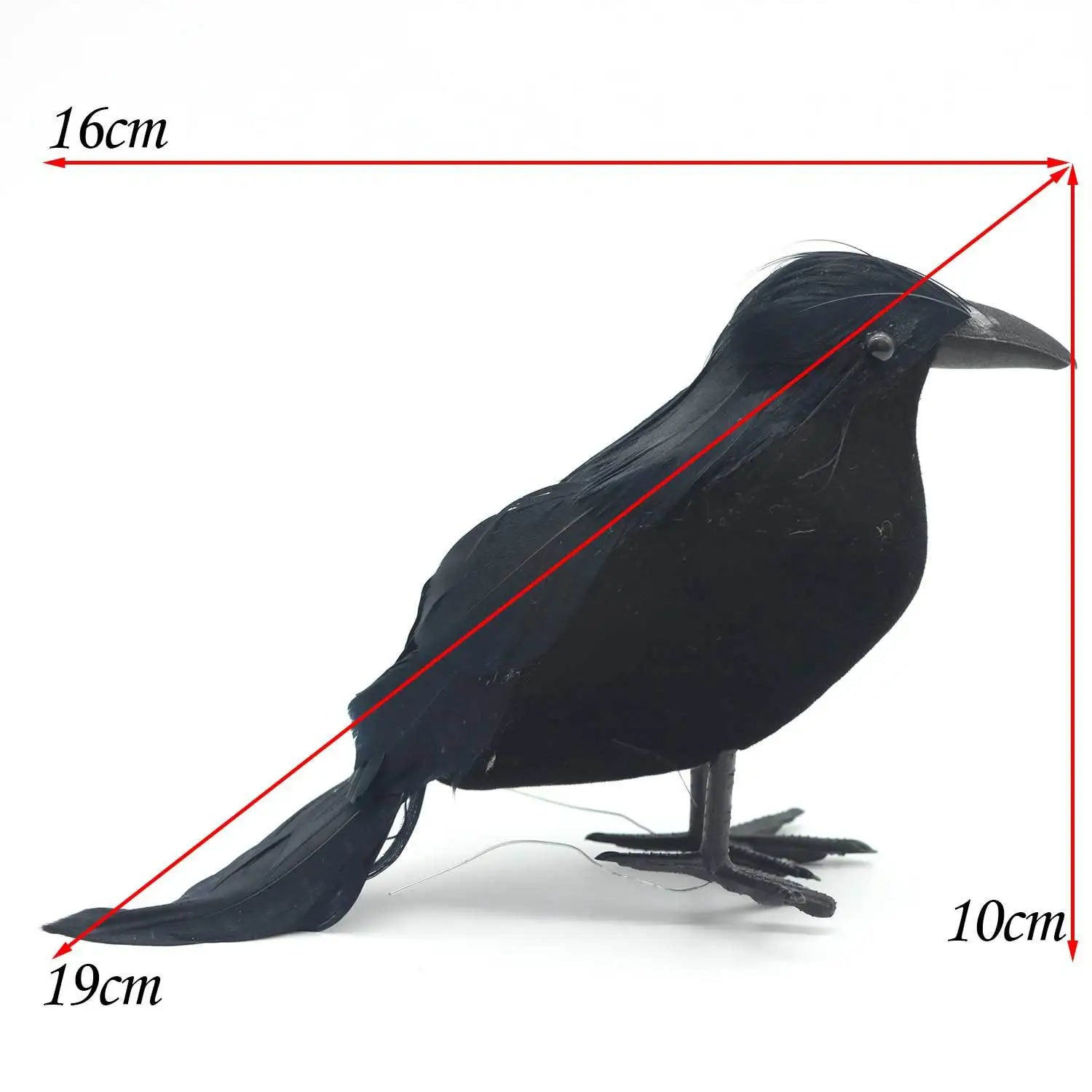 3pcs/set Halloween Black Crow Fakes Bird Toys Feather Animal Festival Decoration Props Party Supplies Garden Statues Sculptures Qme 1Pcs