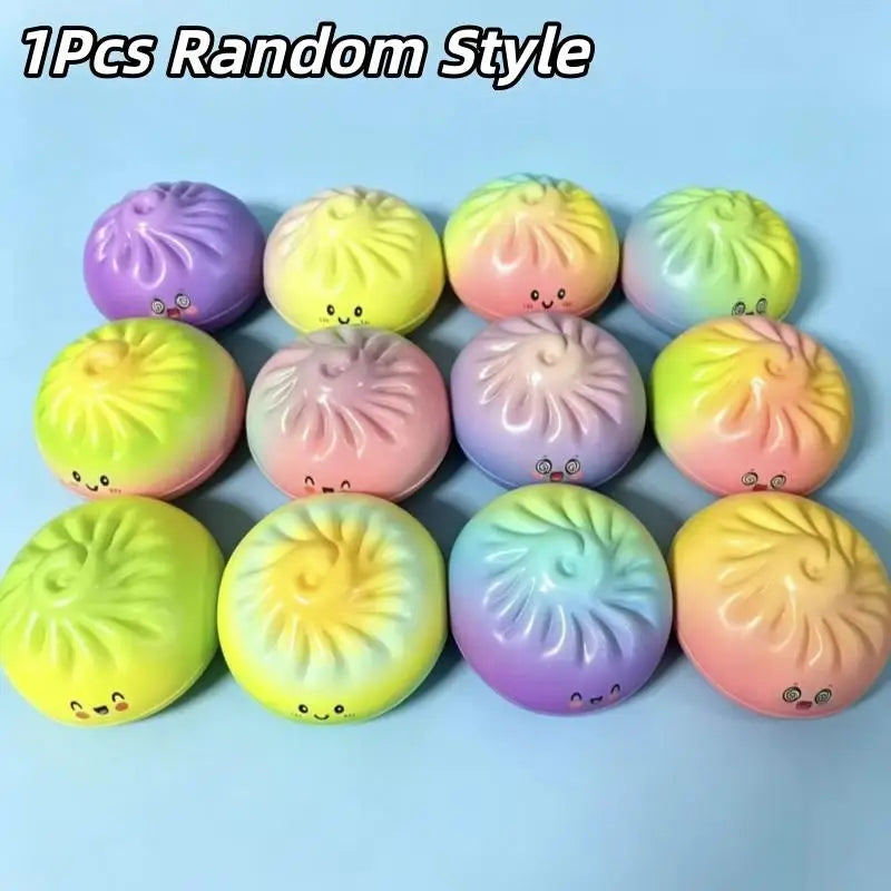 Simulation Dumpling Soft Colorful Stress Relief Toy Anti Anxiety Fidget Gift For Adults Relieve And Pressure Qme style 2