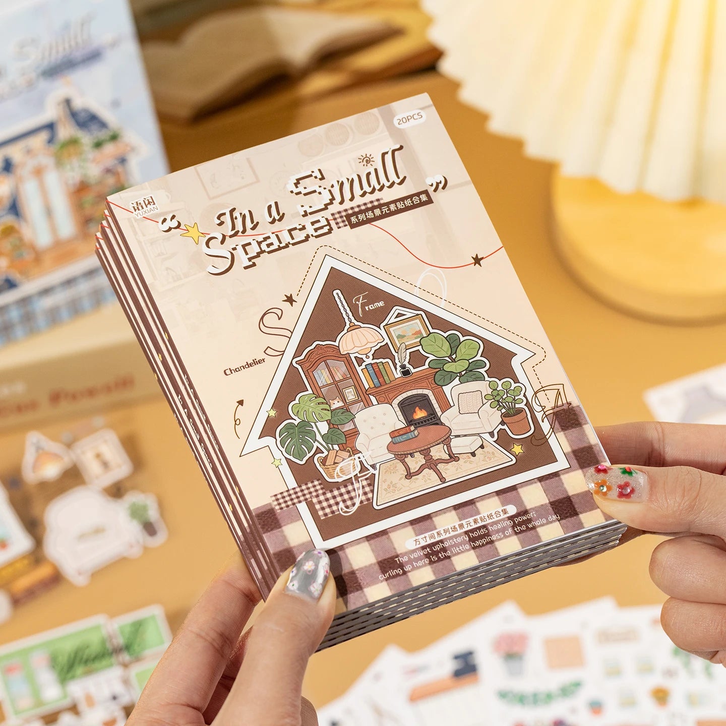 20 pcs Cartoon Scene element Die cut sticker book Journal Planner Decorative DIY Scrapbooking Sticker Laptop Stationery Stickers Qme 2B