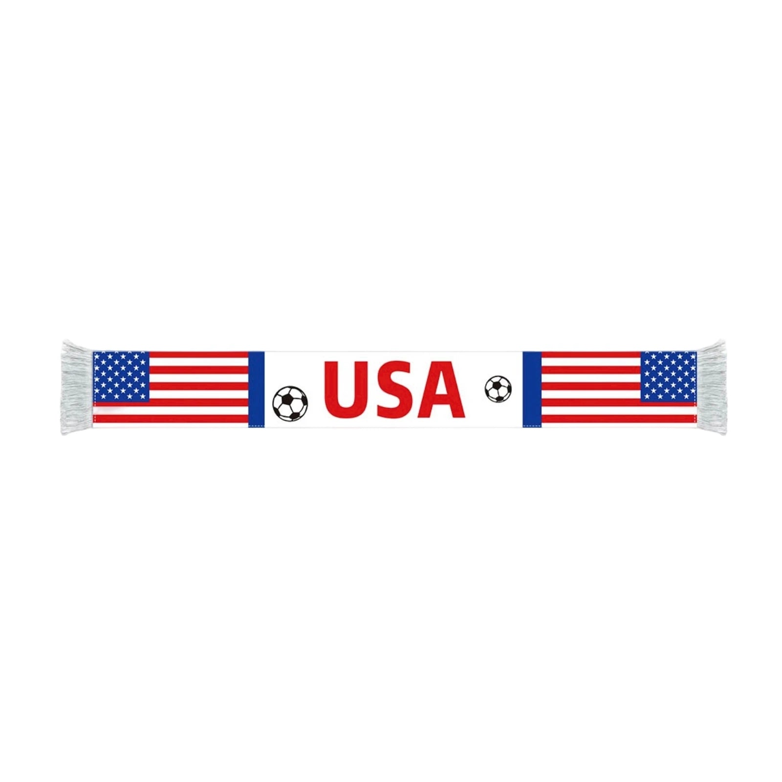 Soccer Match Fan Scarf with National Flag Design and Football Printed Long Style Cheering Props Party Supplies Qme C One Size