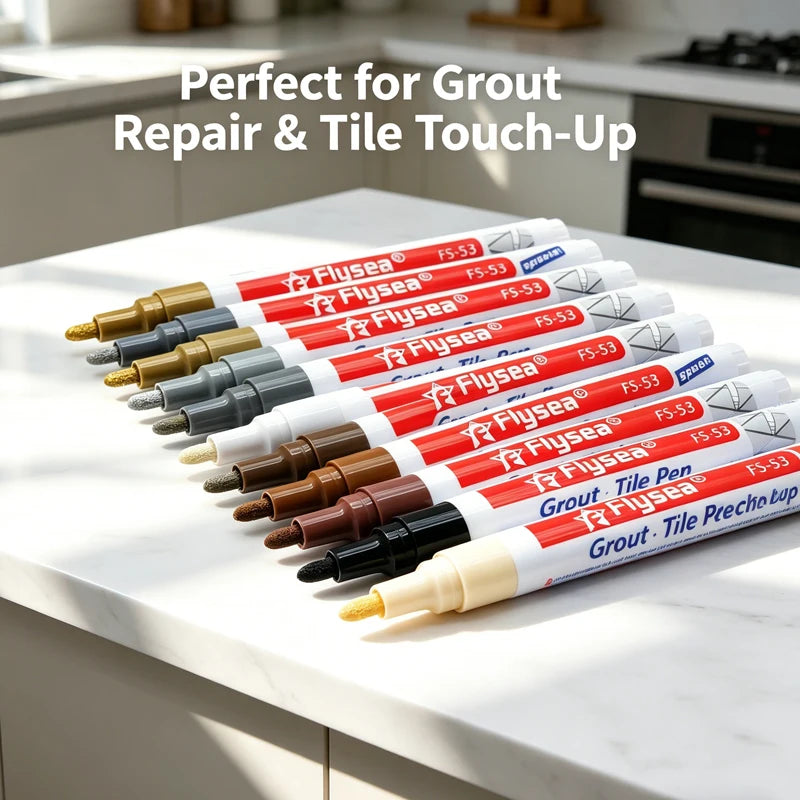 10/20Pcs Waterproof Grout Pen Tile Marker Wall Seam Pen for Tile Floor Bathroom Kitchen Decontamination Seam Repair Tools Qme