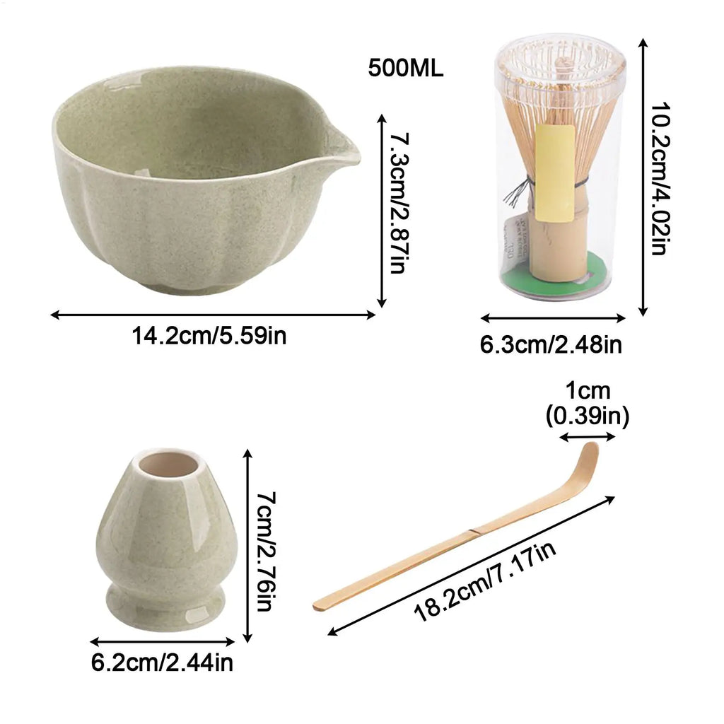 Matcha Making Tools Includes Bowl Spout Whisk Scoop Holder Tea Qme