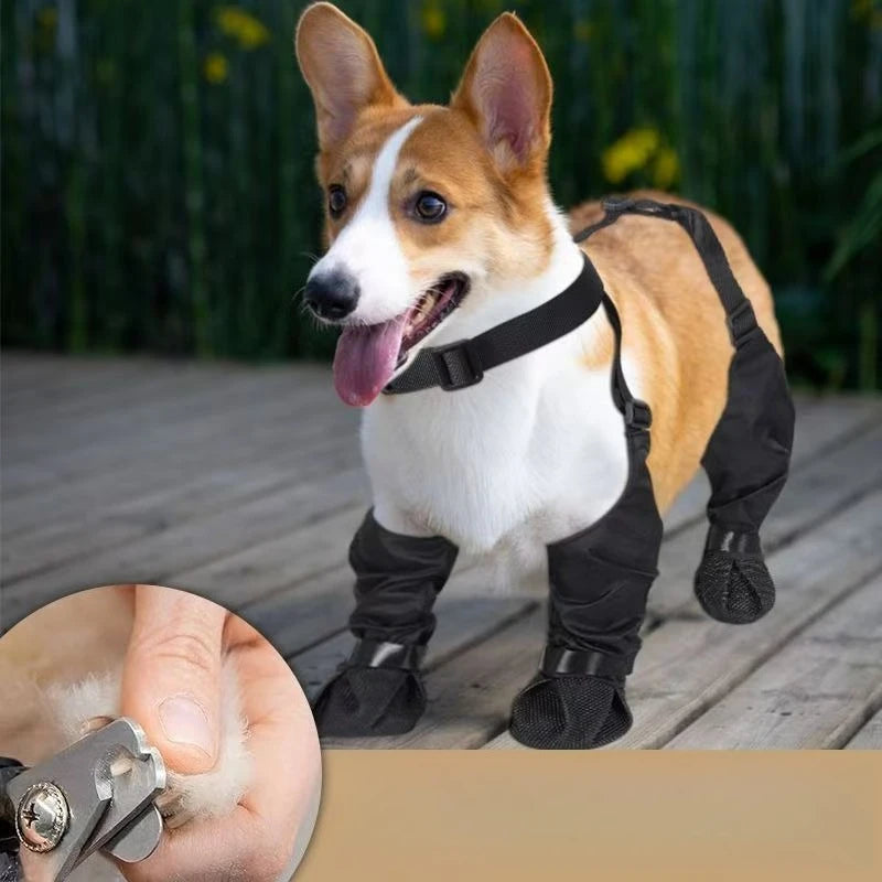 Keep Dog S Paws Safe Clean Waterproof Non-slip Shoes Walks Durable Qme