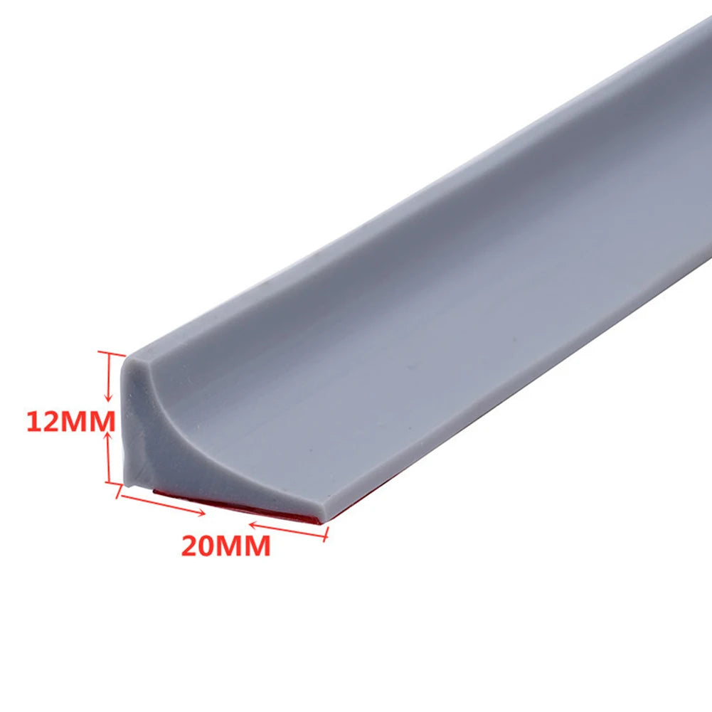 Bathroom Retention Water Barrier Strip Rubber Silicone Shower Barrier Water Stopper Kitchen Dry And Wet Separation Seal Strip Qme
