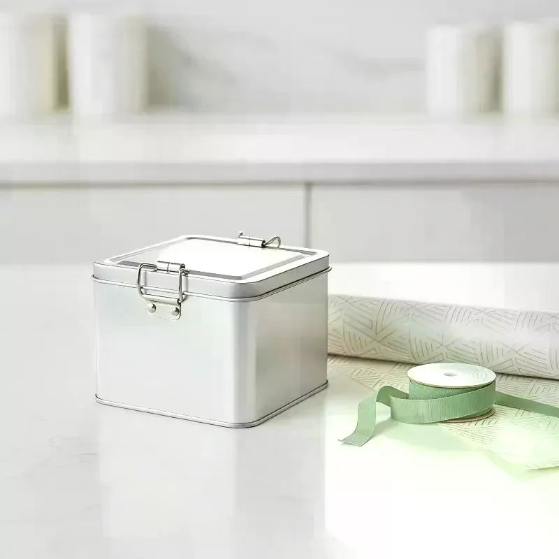 Square Portable Metal Tin Boxes Mini Sealed Storage For Candy Pills Coin Jewelry Home Organizer Qme