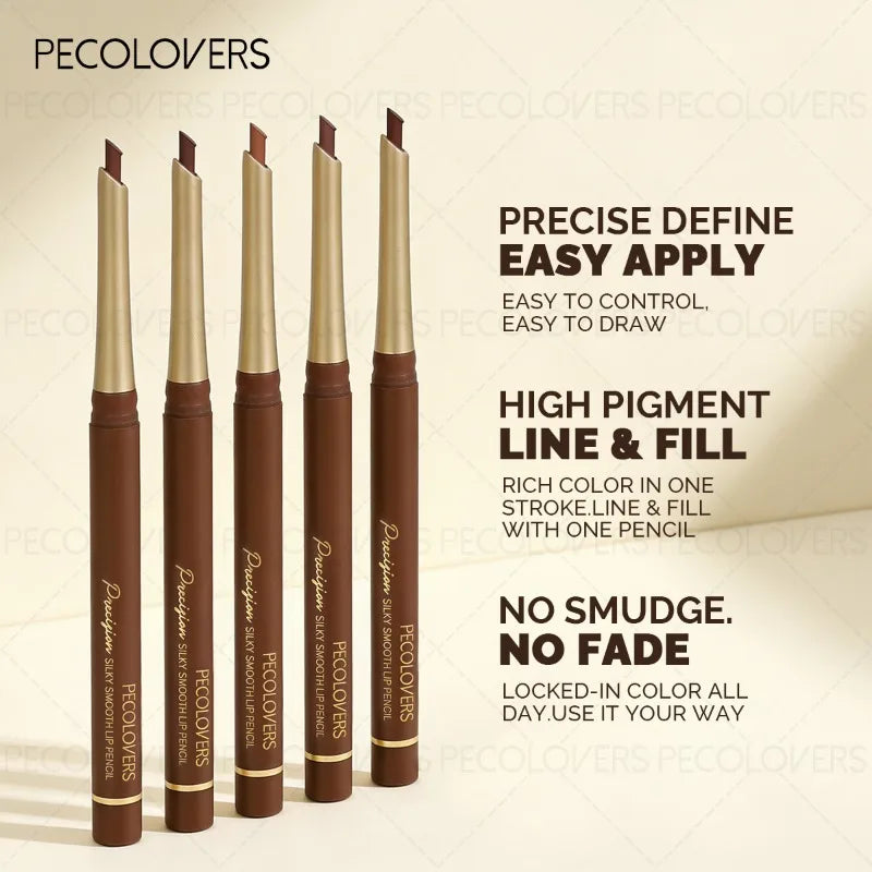 Brown Tube Slanted Lip Liner Outlines Contours Plump Charming Qme