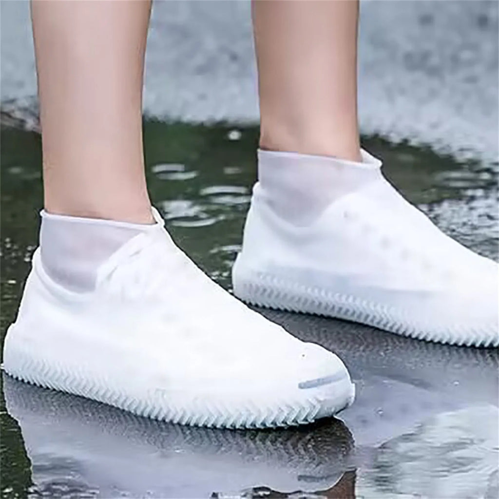 Reusable Silicone Rain Shoe Covers Foldable Waterproof Overshoes for Adult Kid Outdoor Cycling and Walking Non Slip Shoes Cases Qme