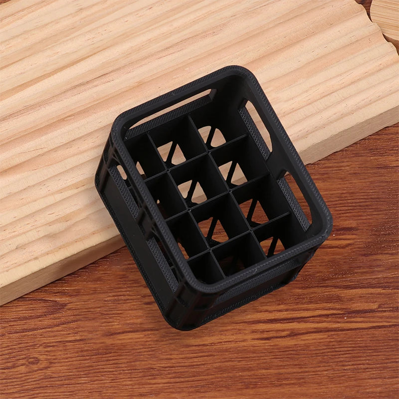 Basket DIY Beer Crate No 5 AA 3D Printed Battery Storage Box 7 AAA Qme black 12 pcs AA