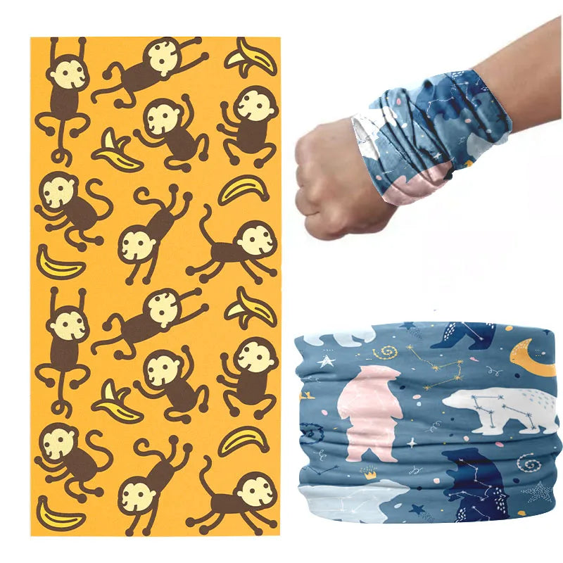 Personalized Animal Men's Headscarf Scarf Women's Headdress Sports Qme