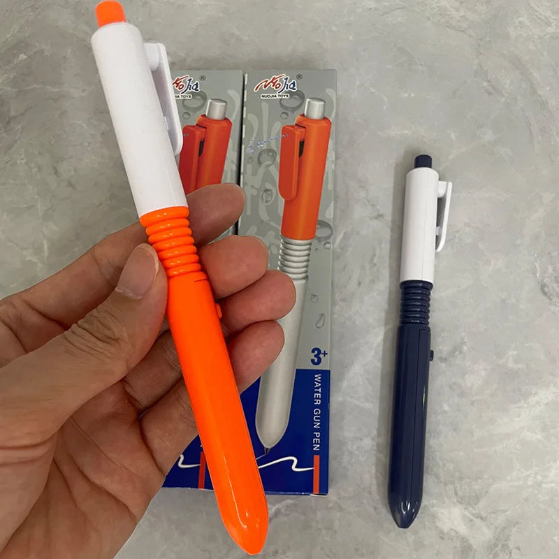 1-6 Pcs New Prank Water Gun Pen ,Black Ink,Strange Water Pen Prank Creative Water Spray Small Water Gun Play Model Stationery Qme