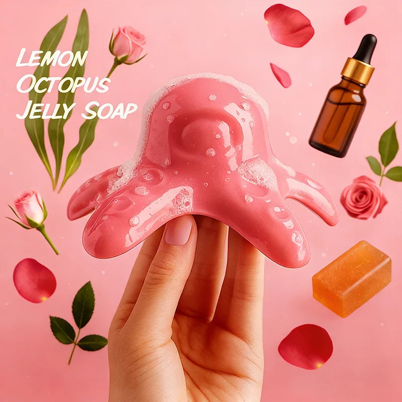 Mild Nourishing Handmade Jelly Soap Floral Fruity Scented Shower Gel Qme Pink Rose 190g