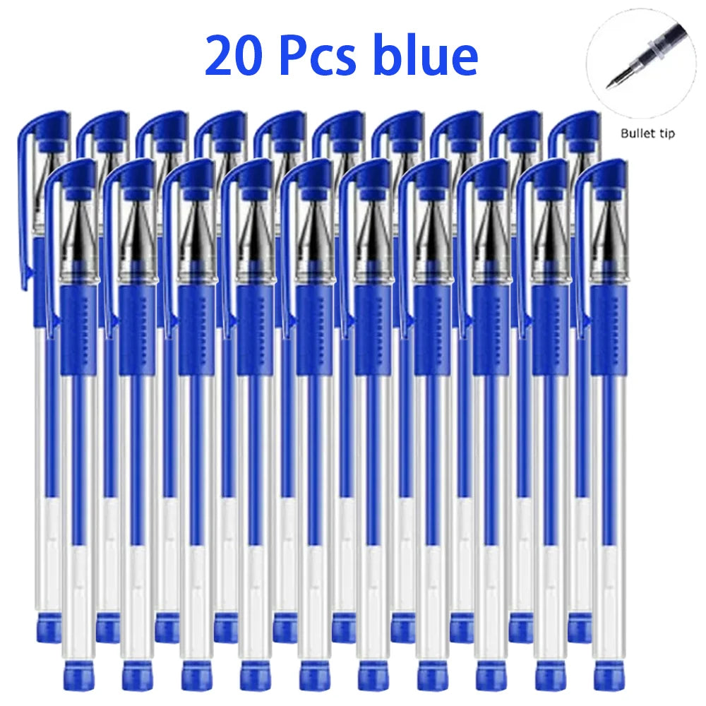 20-100Pcs Minimalist Gel Rollerball Pens Multi-purpose Smooth Writing Gel Pens Office Student Daily School Stationery Supplies Qme 20 blue