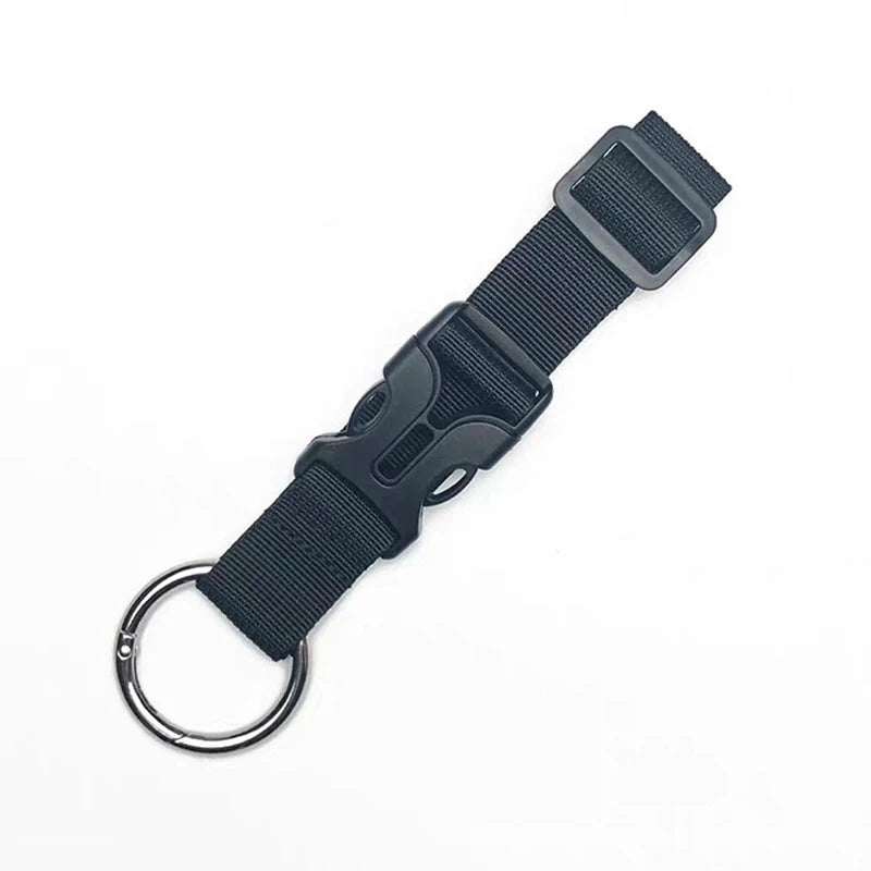 1PCS Backbin Belt Buckle Luggage Band Multifunctional Backpack Nylon Hanging Buckle Portable Suitcase Hook Hanging Buckle Qme Black
