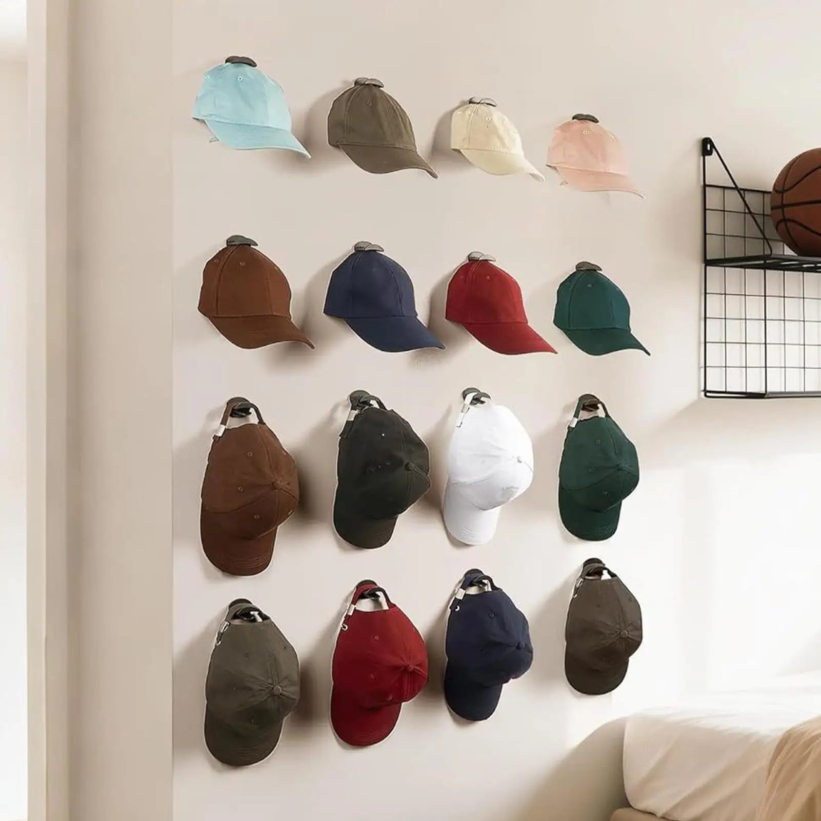 Hat Hooks For Wall 10 Pieces No Punching Hat Hanger No Punching Adhesive Hooks For Bathroom Shower Kitchen Bedroom Apartment Qme