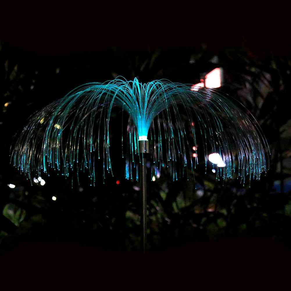 Solar Jellyfish Lights RGB Color Changing Waterproof Outdoor Ground Lamp Qme