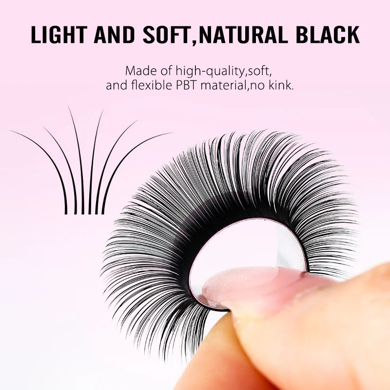 NATUHANA Classic Camellia Lash Extensions Mixed 3 Lengths Faux Mink Qme