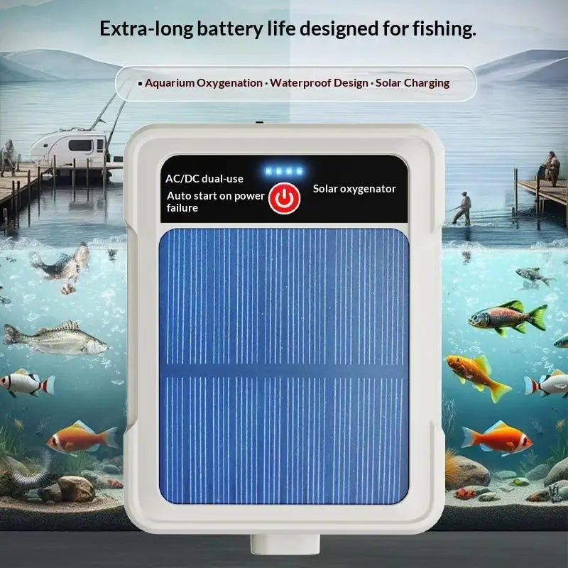 USB Aquarium Pumps Portable Solar Oxygen Pump Pipe Wave Maker Quiet Qme